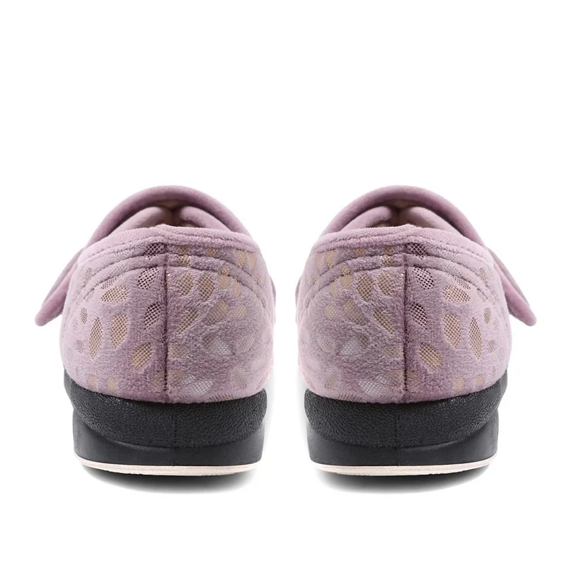Extra-Wide Fit Slippers - AMINA / 323 506 - Lilac