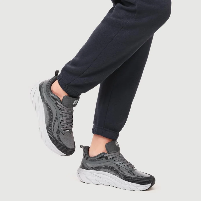 Easy Step In Memory Foam Lace Up Trainers - SUNCH41001 / 327 561 - Grey