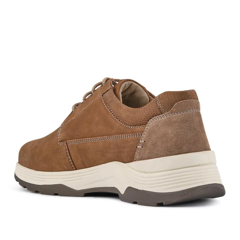 Extra-Wide Lightweight Lace-Up Shoes - GINO / 327 072 - Mocha