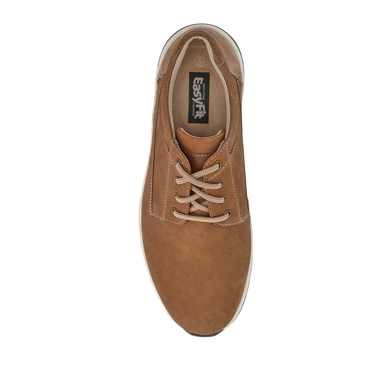 Extra-Wide Lightweight Lace-Up Shoes - GINO / 327 072 - Mocha