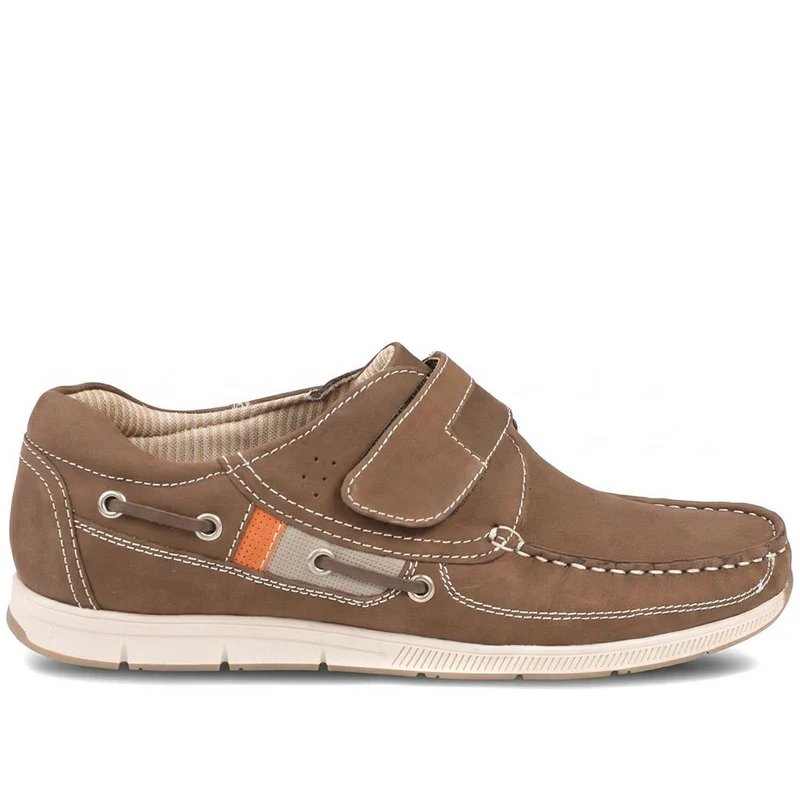 Leather Adjustable Fastening Shoes - SHAFI43003 / 329 452 - Brown