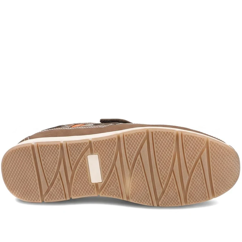 Leather Adjustable Fastening Shoes - SHAFI43003 / 329 452 - Brown