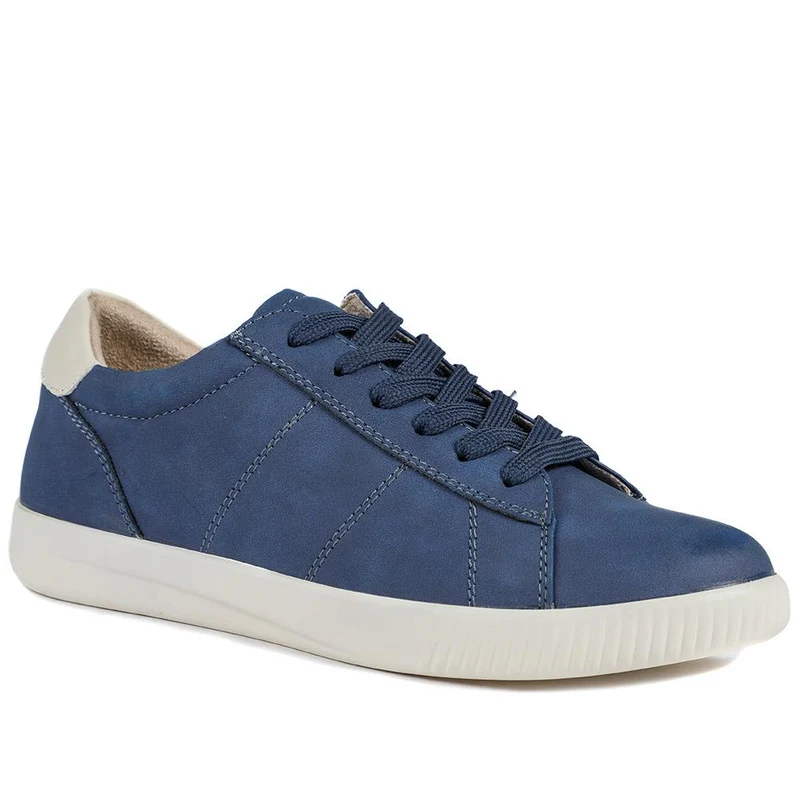Casual Lace Up Platform Trainers - WBINS43017 / 329 059 - Navy