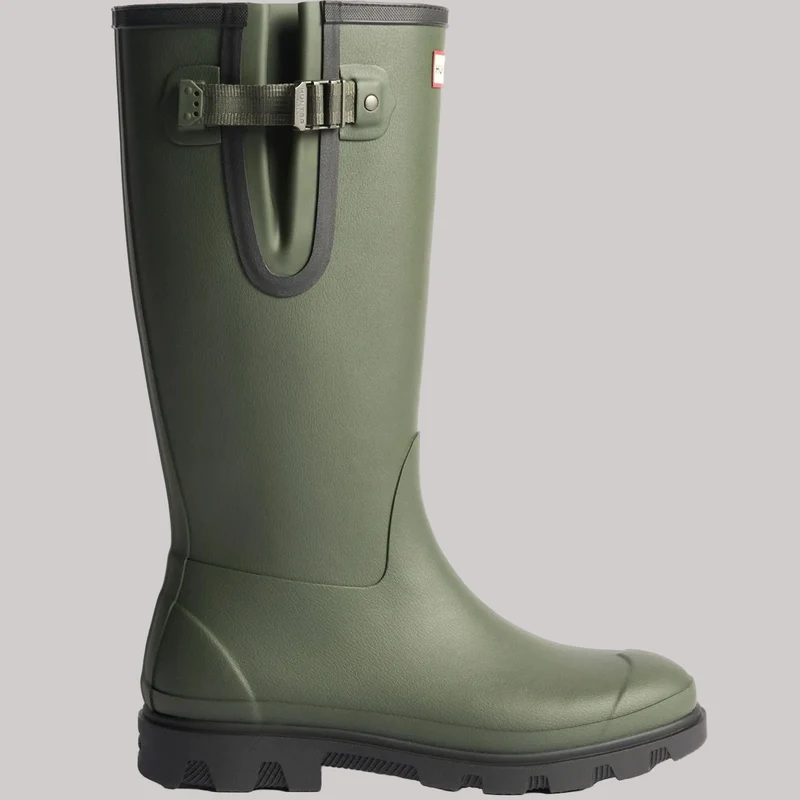 Hunter Herren-Stiefel Field Downpour, verstellbar | Dunkeloliv/Schwarz