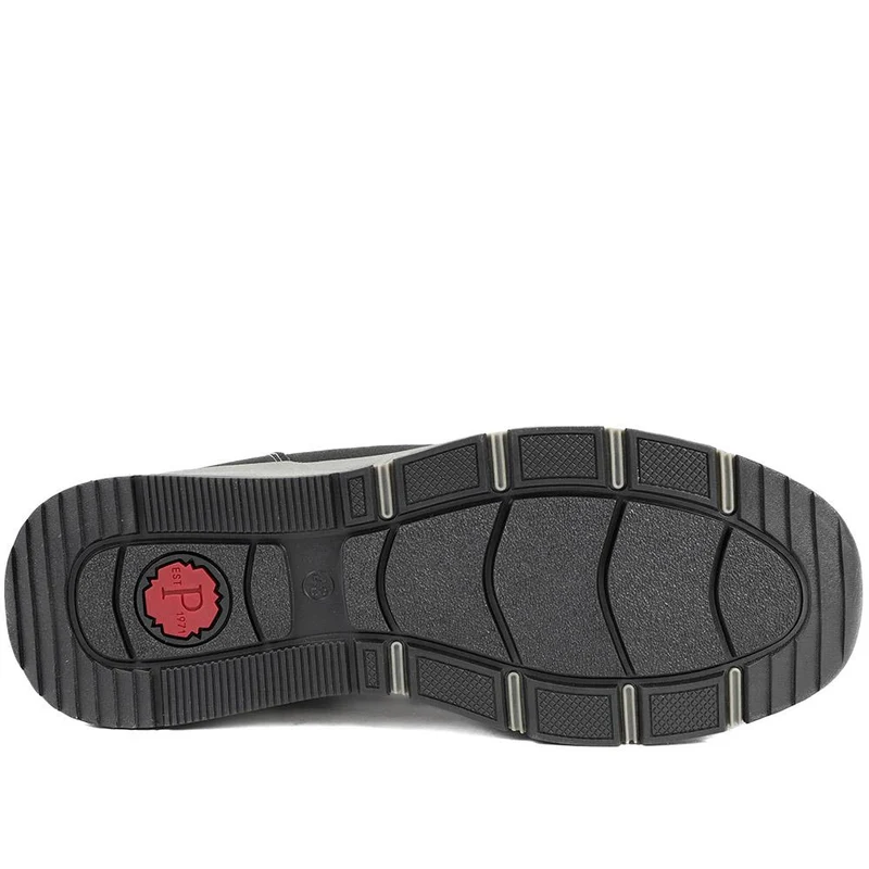 Wide Fit Zip & Lace Fasten Casual Trainers - WBINS42069 / 327 866 - Black