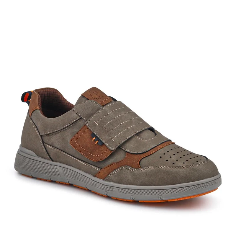 Wide-Fit Touch-Fasten Comfort Shoes - GANG41014 / 327 577 - Khaki