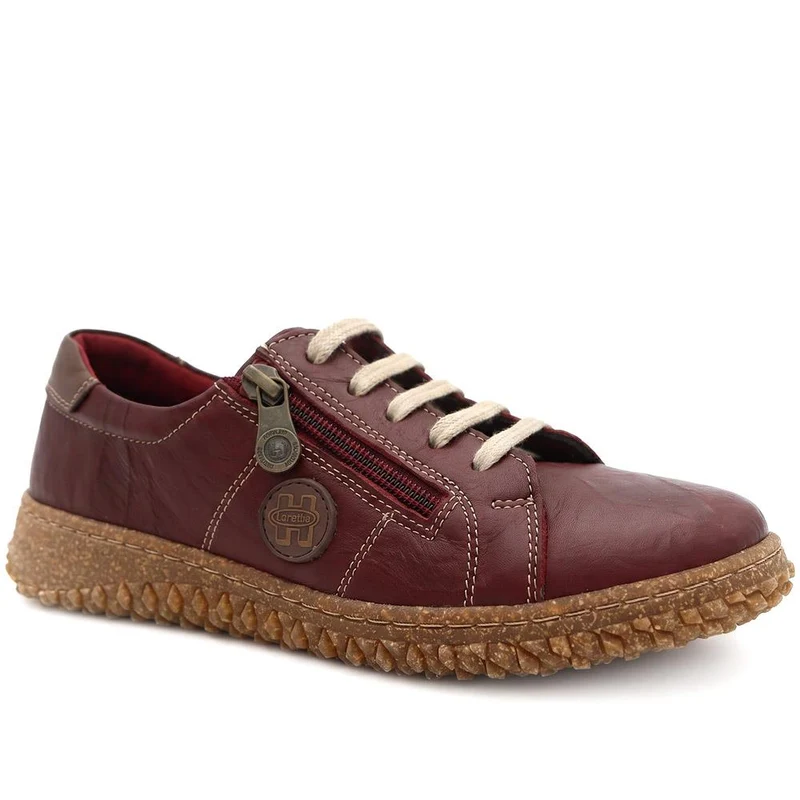 Loretta Leather Trainers - HAK38023 / 324 496 - Burgundy
