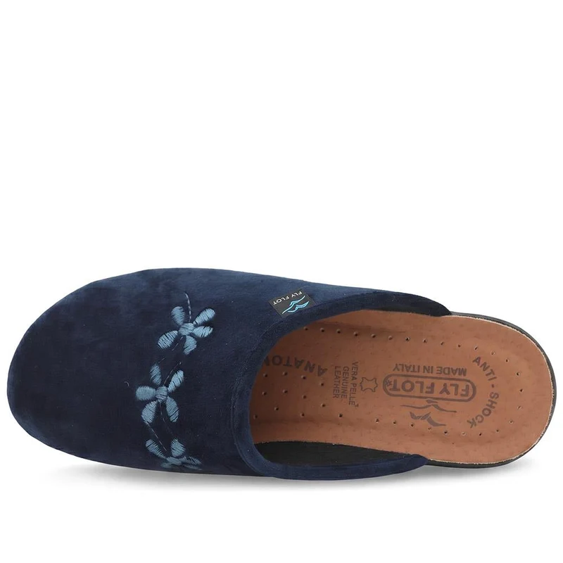 Fly Flot Velour Anatomic Mules - FLY44001 / 329 602 - Navy