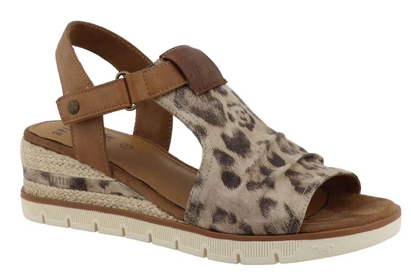 Mustang Damen-Sandalen zum Hineinschlüpfen | Beige