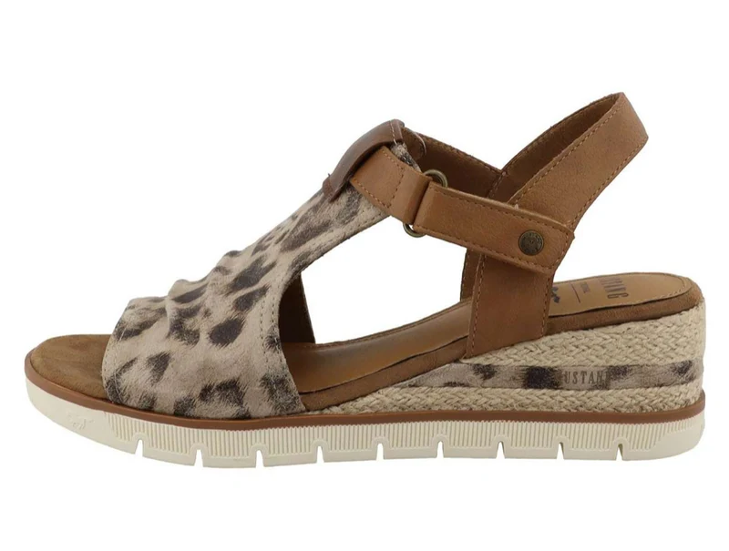 Mustang Damen-Sandalen zum Hineinschlüpfen | Beige