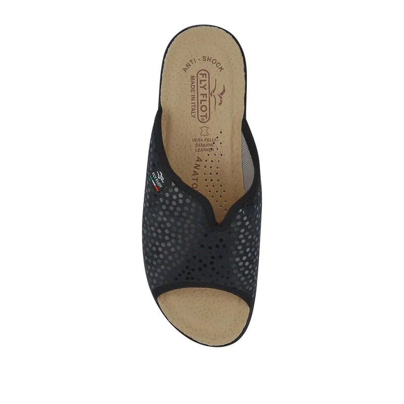 Fly Flot Lightweight Shock Absorbing Leather Mules - FLY41045 / 326 673 - Black