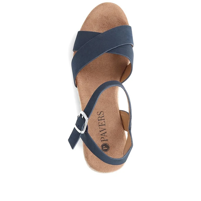Lightweight Wedge Espadrilles - WBINS37095 / 323 624 - Navy
