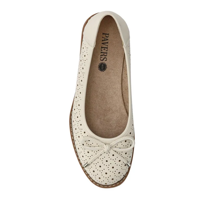 Wide Fit Cushioned Pumps - WBINS41095 / 327 321 - Beige