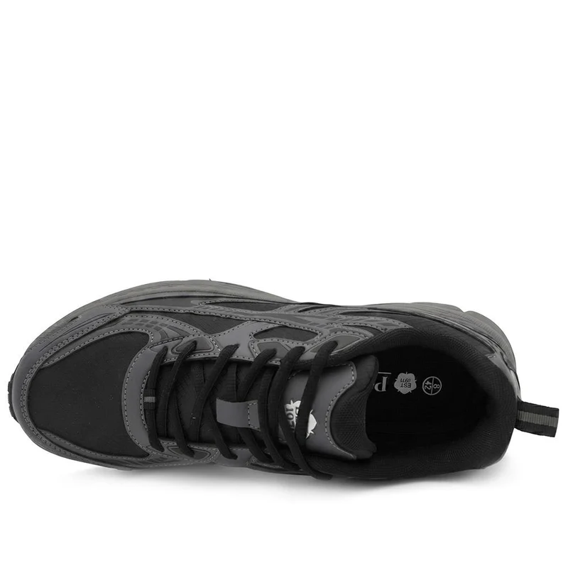 Wide Fit Rugged Lace Up Trainers - BOJIE44011 / 330 189 - Charcoal