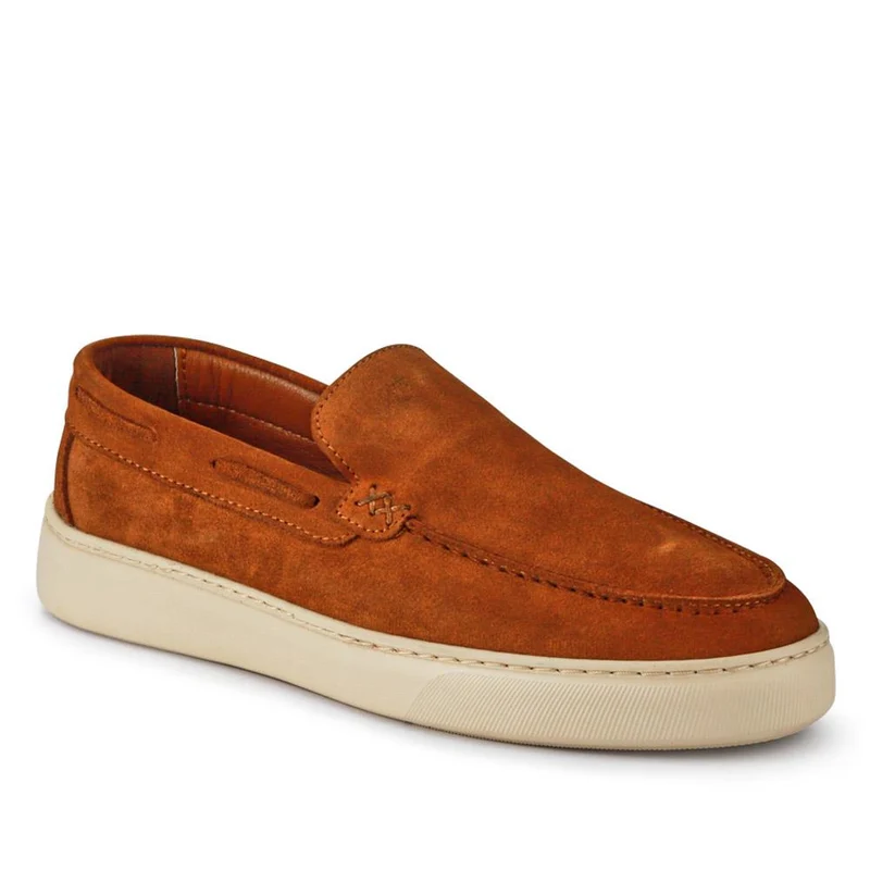 Leather Slip-On Shoes - OZIL41001 / 327 134 - Tan