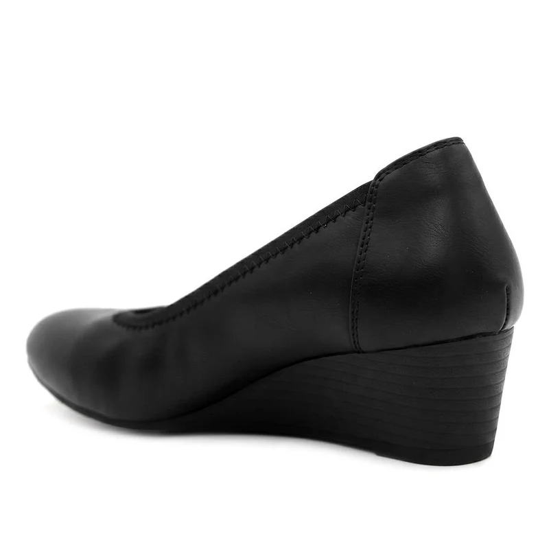 Smart Wedge Heel Court Shoes - SANYI44010 / 329 823 - Black