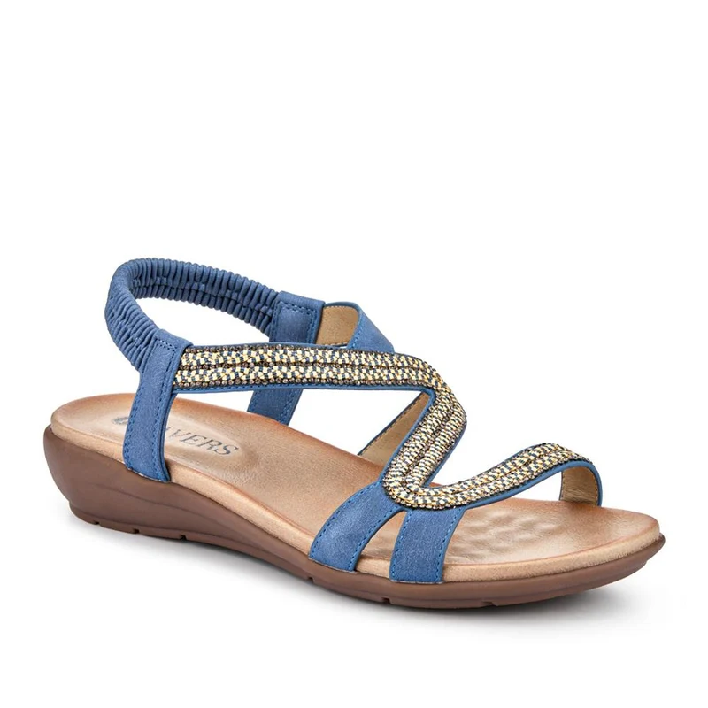 Wedge-Heeled Slingback Sandals - BAIZH41041 / 327 423