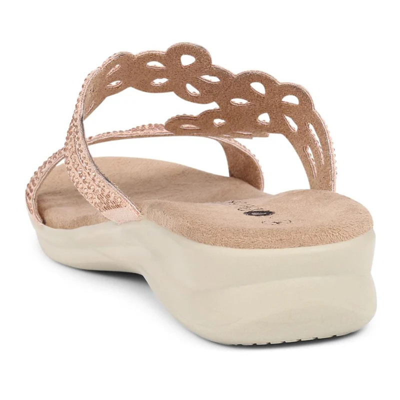 Embellished Floral Mules - POLY39025 / 325 441 - Blush