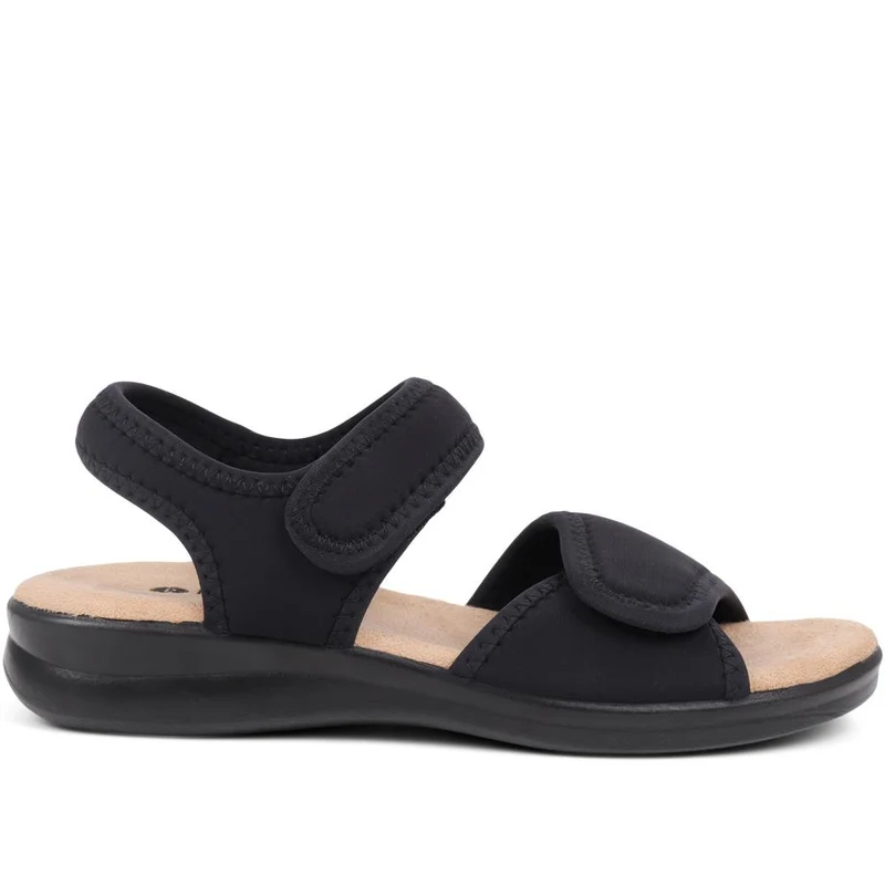 Adjustable Touch-Fasten Sandals - POLY39003 / 325 314 - Black