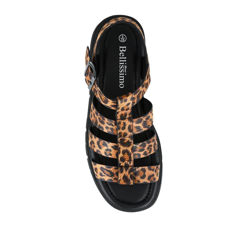 Chunky Buckle-Fasten Sandals - BELWOIL41053 / 327 122 - Leopard