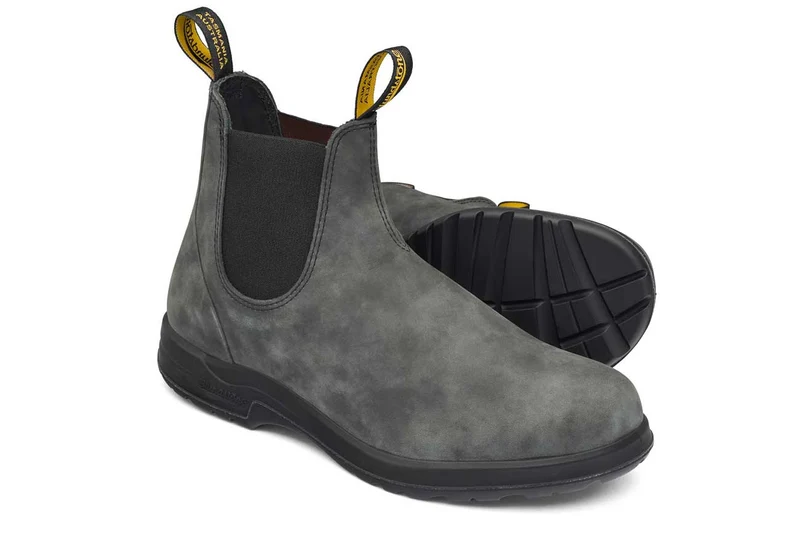 Blundstone Unisex 2055 All Terrain Gewachstes Nubukleder Chelsea Stiefel | Rustikales Schwarz