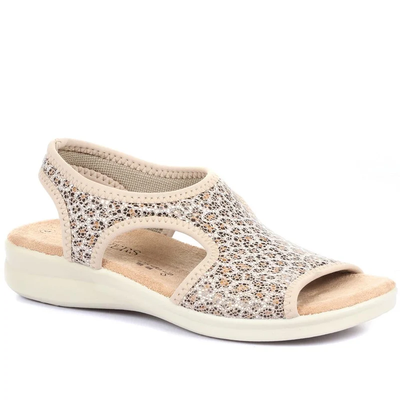 Leopard Print Pull-On Sandals - POLY33003 / 319 732