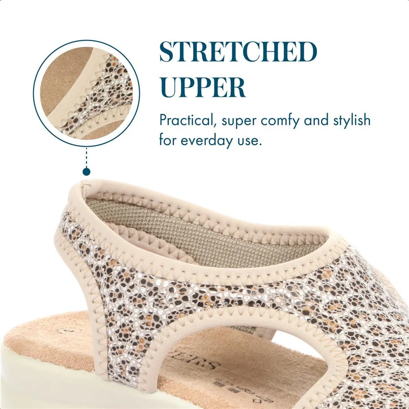 Leopard Print Pull-On Sandals - POLY33003 / 319 732 - Leopard