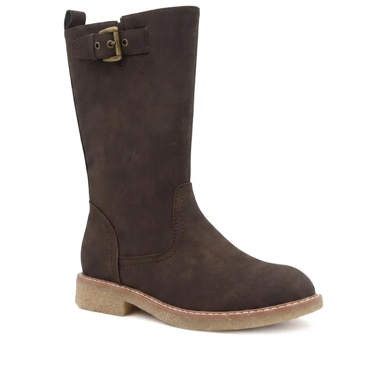 Fashionable Zip Up Calf Length Boots - WBINS42104 / 328 451