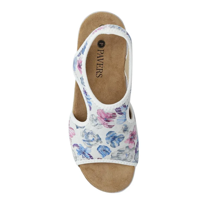 Stretchy Wide-Fit Sandals - POLY41000 / 327 211 - White