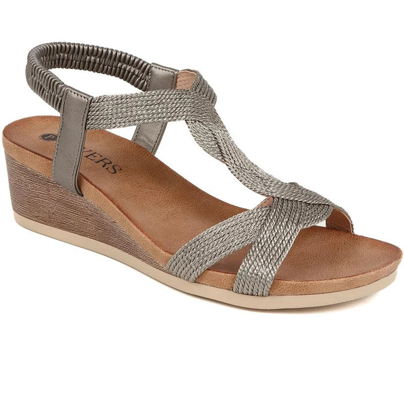Elasticated Slip-On Sandals - BAIZH39073 / 325 103