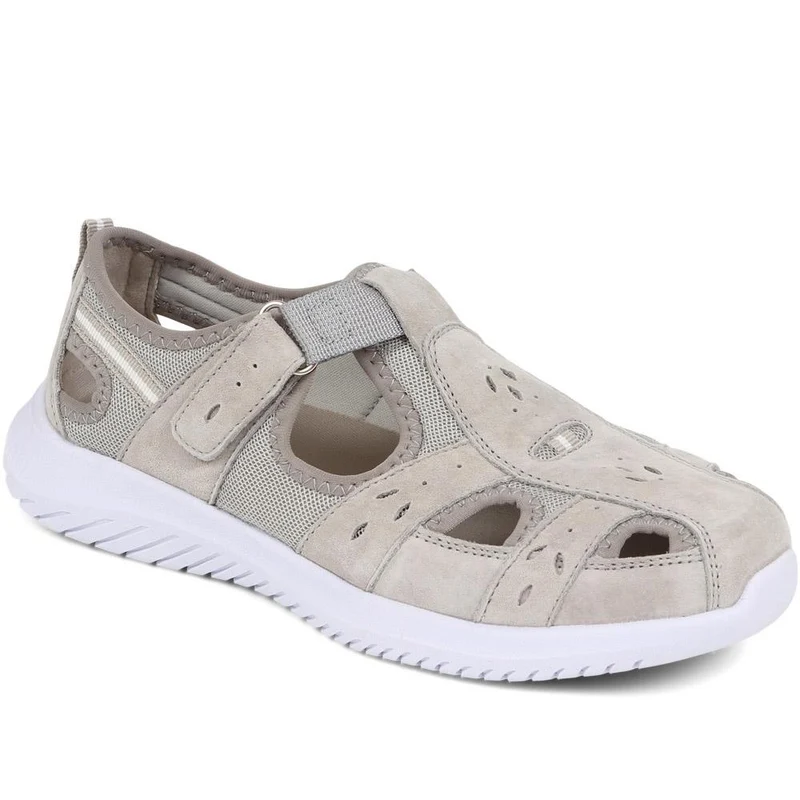 Leather Adventure Sandals - BRK39011 / 325 010 - Grey