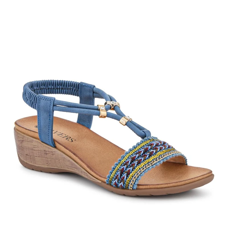 Lightweight Elasticated Wedge Sandals - BAIZH41040 / 327 415