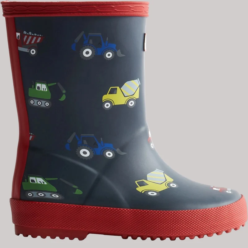 Hunter Kids First Baustoff-Stiefel | Hunter Marineblau, Militärrot