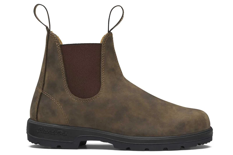 Blundstone Unisex 585 Classics gewachstes Nubukleder Chelsea Stiefel | Rustikales Braun