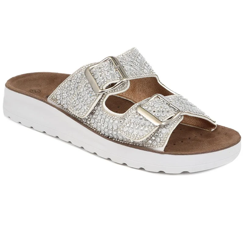 Slip-On Mules - POLY39021 / 325 445 - Silver