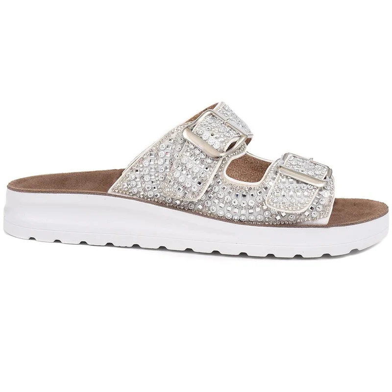 Slip-On Mules - POLY39021 / 325 445 - Silver