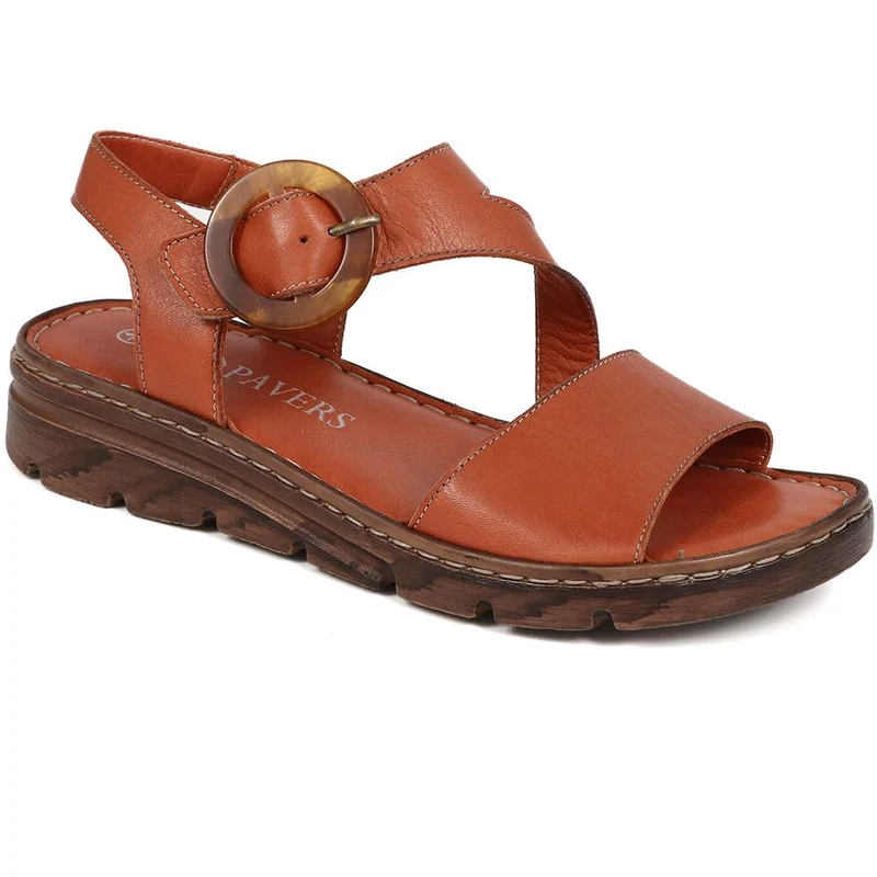 Adjustable Leather Sandals - LUCK39017 / 326 151