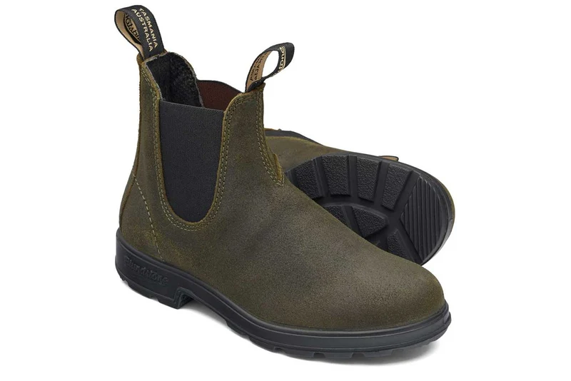 Blundstone Unisex 1615 Originals gewachstes Wildleder Chelsea Stiefel | Dunkeloliv