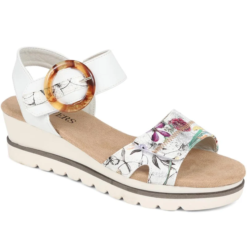 Comfortable Wedge Heel Sandals - WBINS35128 / 321 724 - Floral