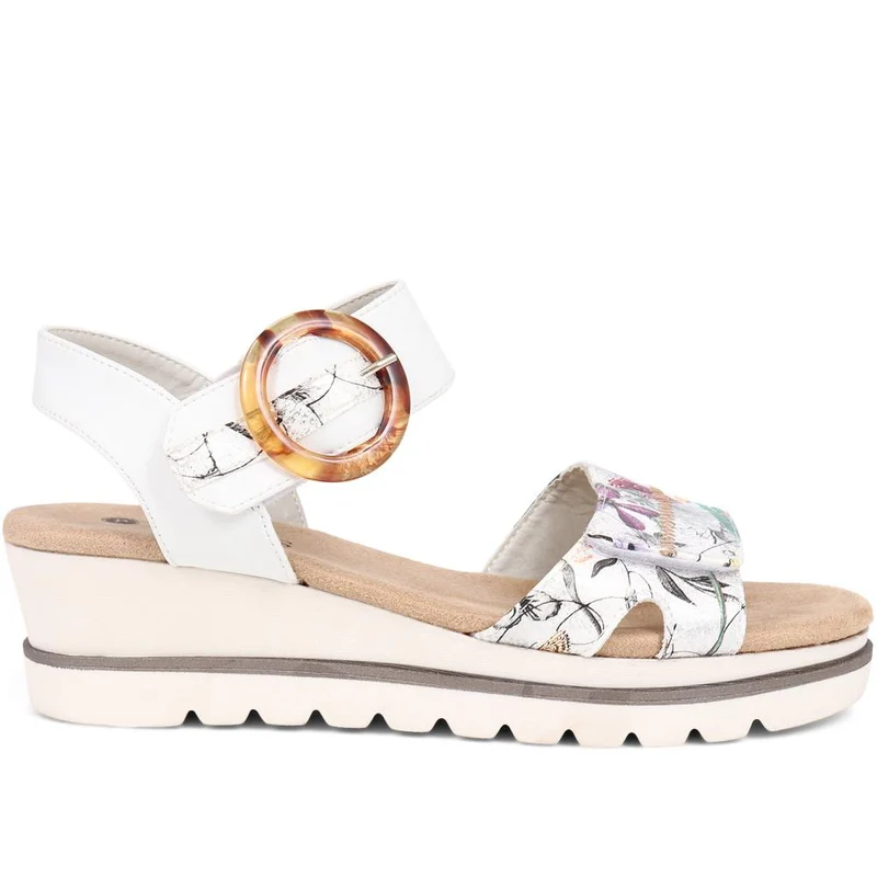 Comfortable Wedge Heel Sandals - WBINS35128 / 321 724 - Floral