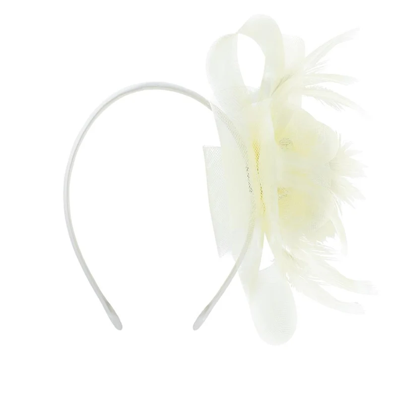 Feather Flower Fascinator - HARR41009 / 327 590 - Nude