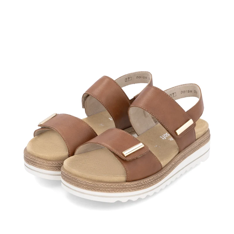 Remonte Damen-Keilsandalen | Braun