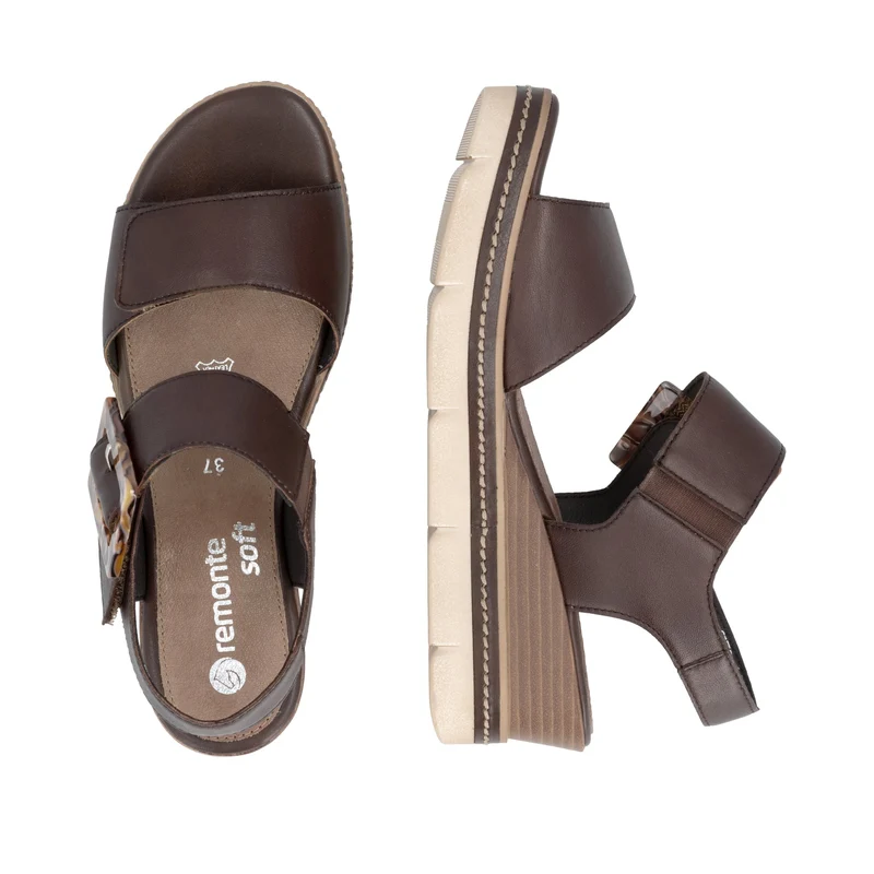 Remonte Damen-Keilsandalen | Braun
