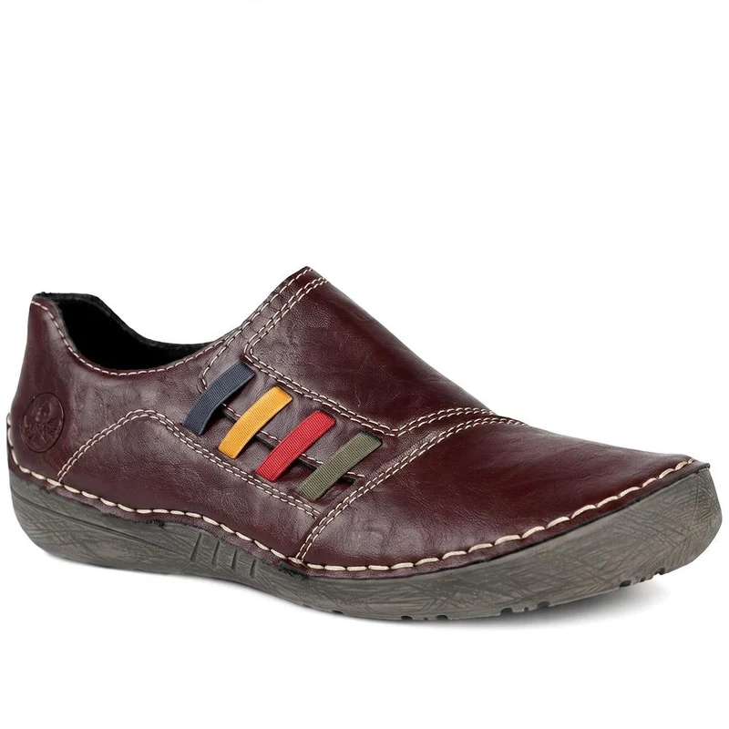 Rieker Stitch Pattern Slip-On Shoes - RKR42509 / 327 795