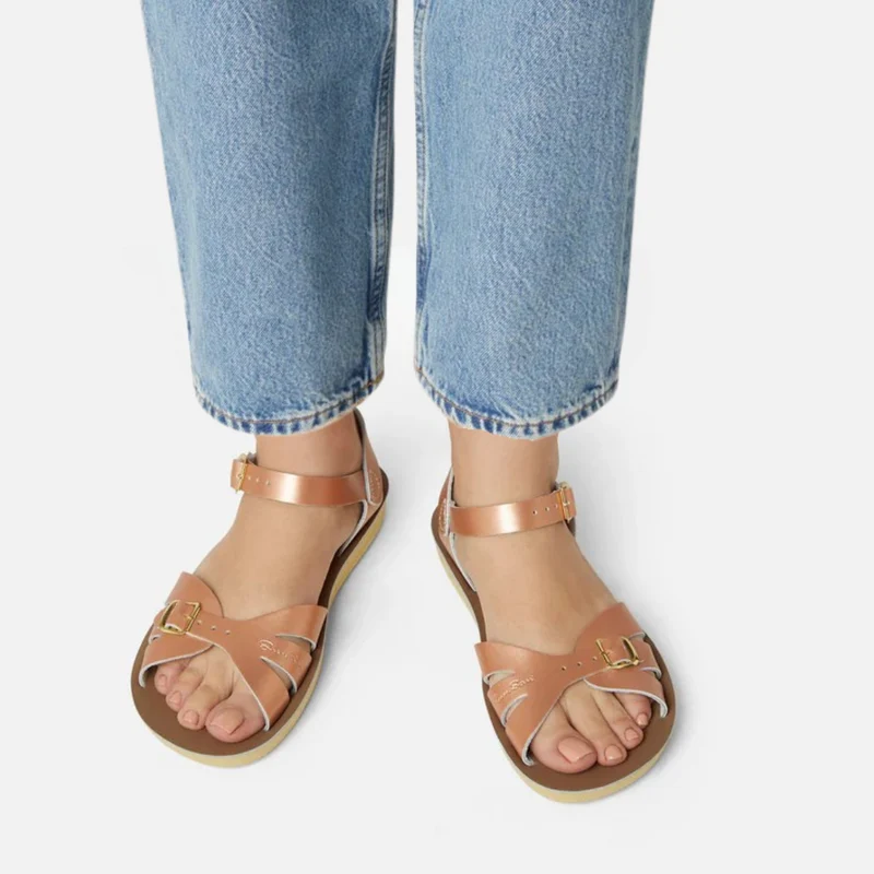 Salt Water Sandals Damen-Boardwalk-Sandale | Roségold