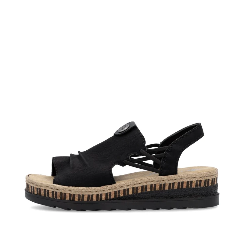 Rieker Damen-Keilsandalen | Schwarz