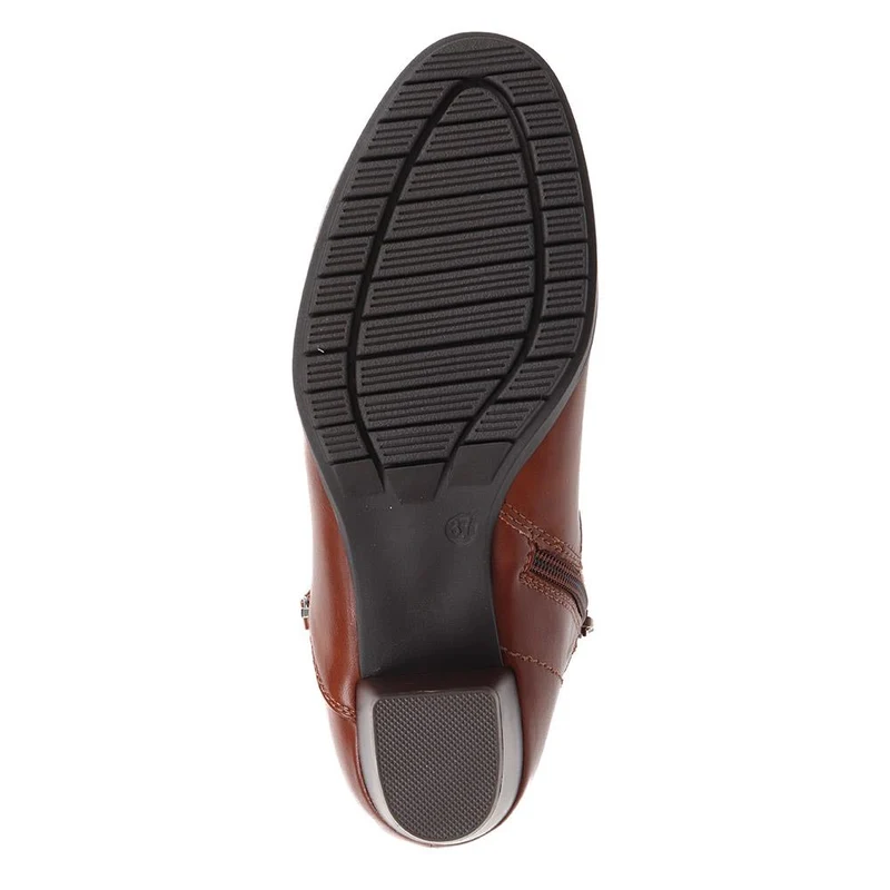 Block Heel Ankle Boots - WOIL36021 / 322 624 - Tan