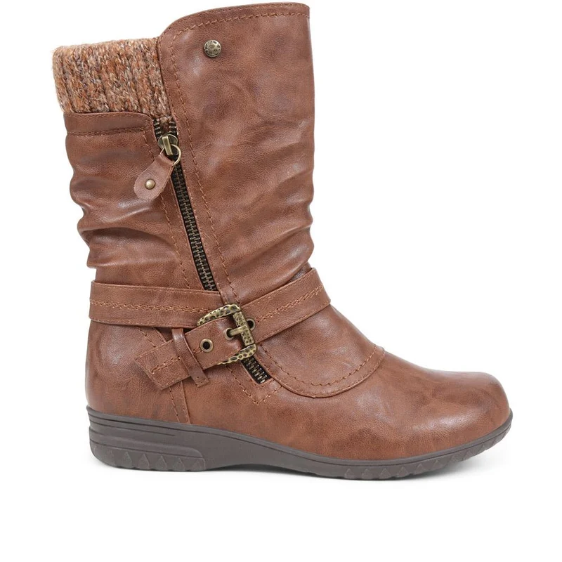 Slouch Calf Boots - WBINS38154 / 324 703 - Tan