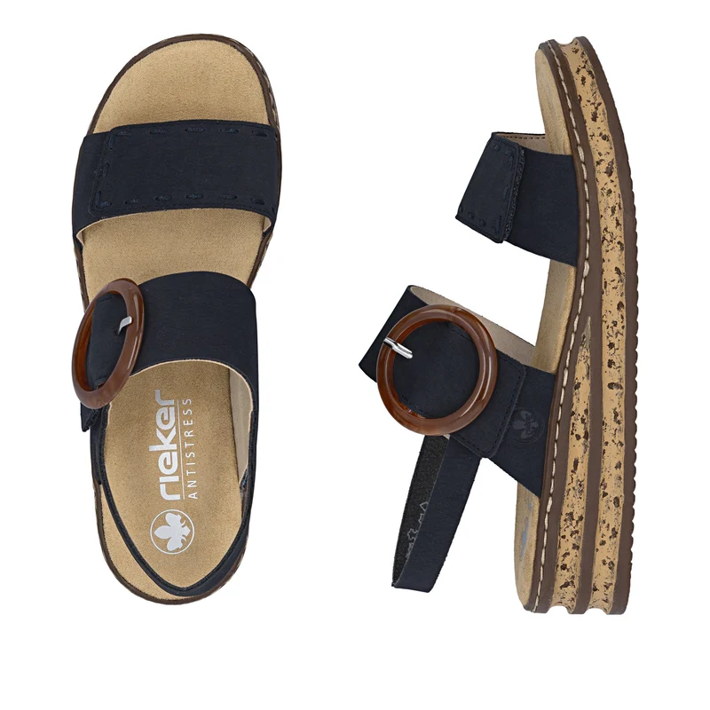 Rieker Damen-Keilsandalen | Blau