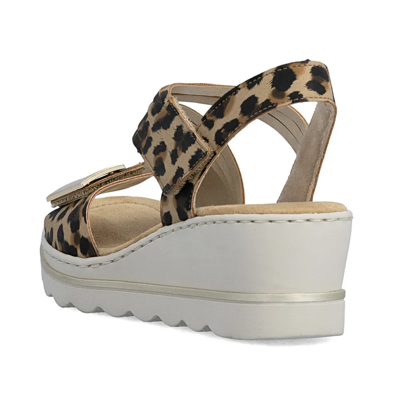 Rieker Damen-Keilsandalen | Tiermuster